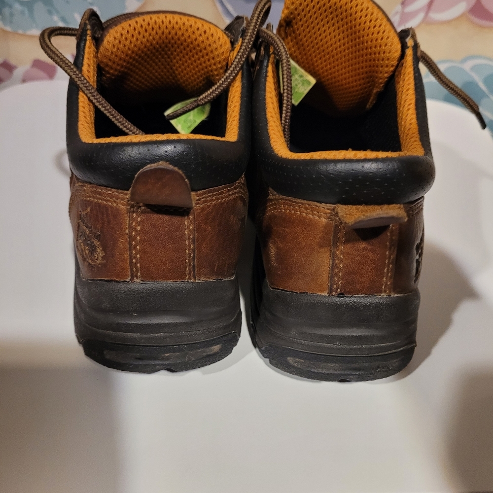 EUC Women's Timberland Pro Titan Toe Brown Boots Size 8.5 - Picture 7 of 11